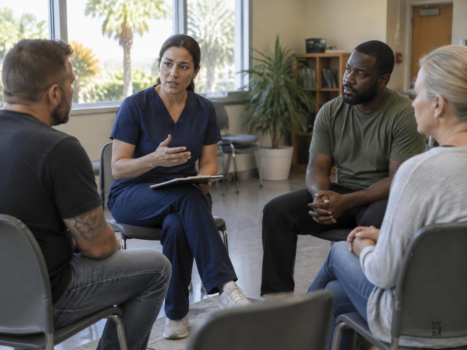Técnica CBHT facilitando una sesión de terapia grupal